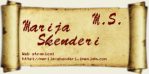 Marija Skenderi vizit kartica